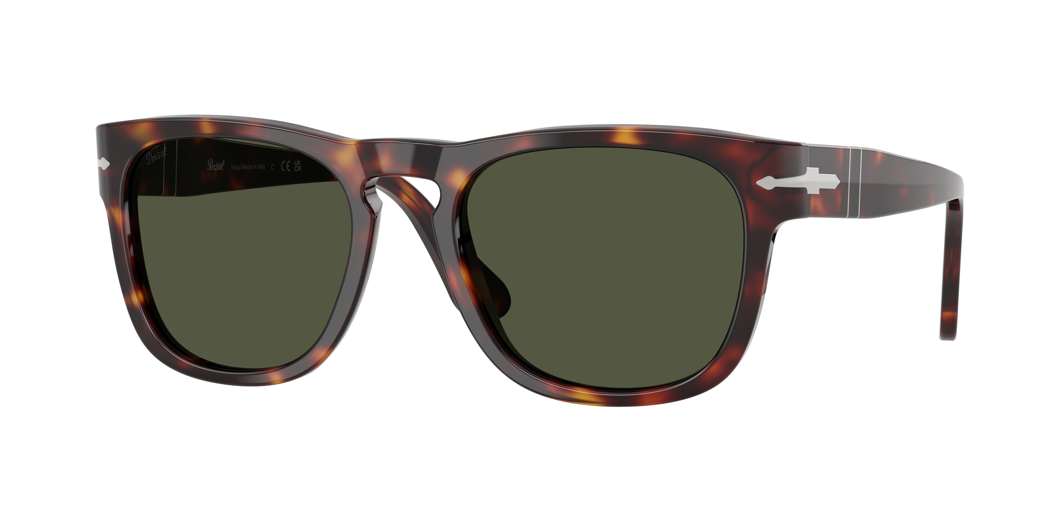 Persol Unisex PO3333S Elio 24/31 Aurinkolasit Asetaatti Kilpikonna Vihreä Kyykky Normaali-image